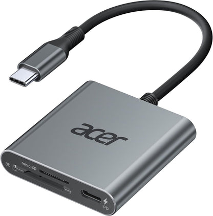 Acer Lector de Tarjetas SD, USB A 3.0 a Micro Memoria Aluminio Gris