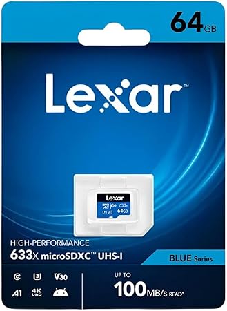 Lexar Micro 64 GB class 10 V30 633X U3