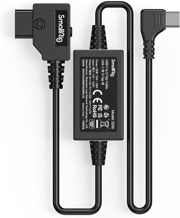 Cable de Alimentación SmallRig D-Tap a USB-C – Adaptador de Energía Profesional para Cámaras y Accesorios
