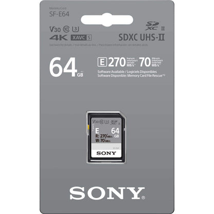 Memoria Sony SDXC 64GB V30 Tipo E | Tarjeta de Alta Velocidad para Foto y Video 4K – EOA Tecnología