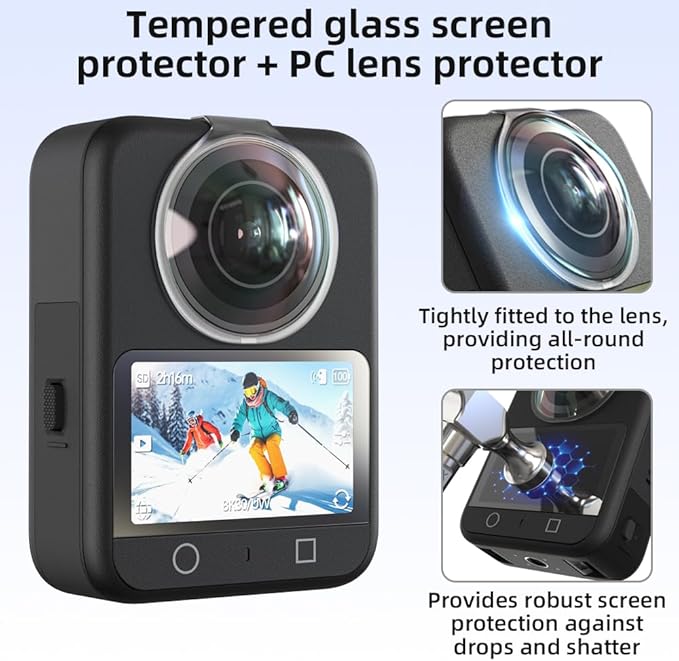 Protectores de Lente para DJI Osmo 360 | Cubiertas Ópticas de Alta Resistencia