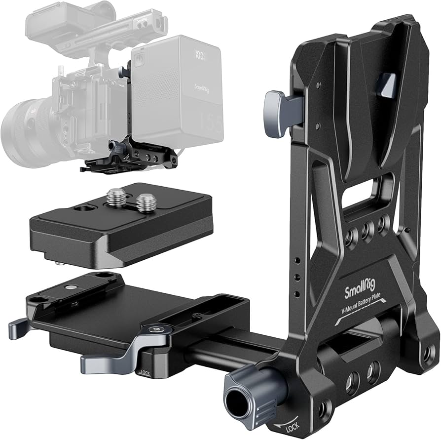 Placa de Montaje de Liberación Rápida SmallRig 4046B para Baterías V-Mount
