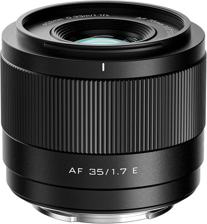Lente Viltrox APS C AF 35 F 1.7 Montura E | Objetivo Fijo Estándar con Autoenfoque