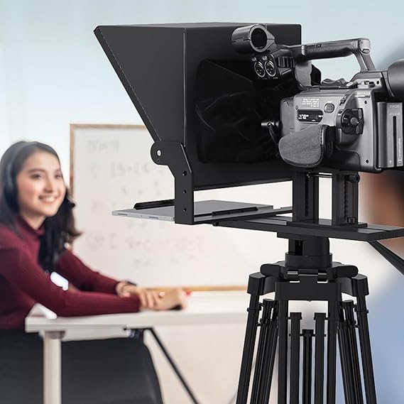 Teleprompter GEIMRSY 14 Pulgadas | Cristal Divisor Premium y Estuche