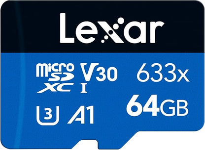 Lexar Tarjeta microSDXC 128GB UHS-I de alto rendimiento 633x U3 100MB/s