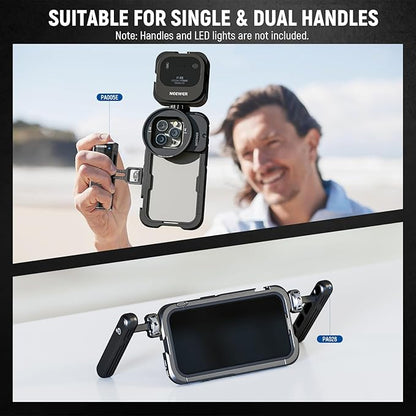 Jaula de Protección Neewer para Celular iPhone 15 Pro y iPhone 15 Pro Max | Armazón de Video y Cine Móvil