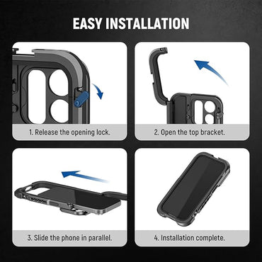 Jaula de Protección Neewer para Celular iPhone 15 Pro y iPhone 15 Pro Max | Armazón de Video y Cine Móvil