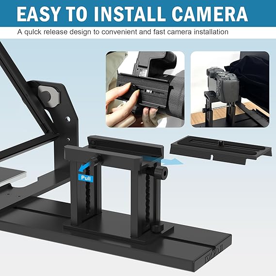 Teleprompter GEIMRSY 14 Pulgadas | Cristal Divisor Premium y Estuche
