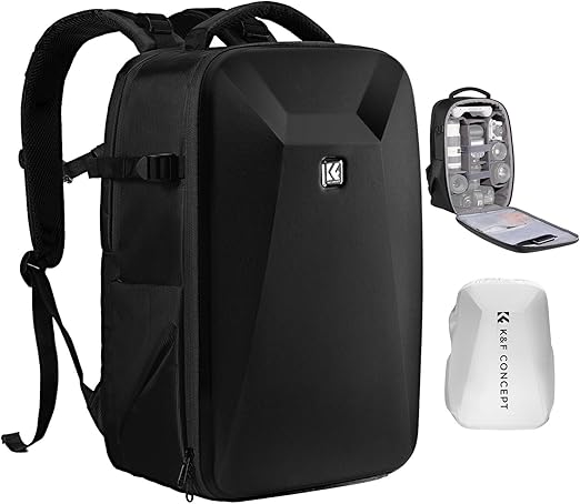 Mochila K&F Concept para Cámara | Maleta Rígida Impermeable con Compartimento Fotográfico – EOA Tecnología