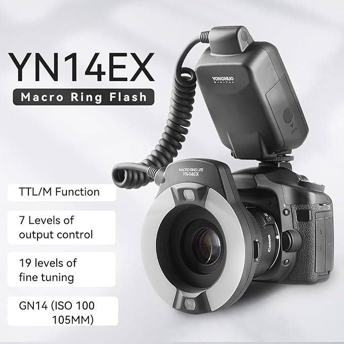 Flash de Anillo para Macro Yongnuo YN14EX | Iluminación de Precisión