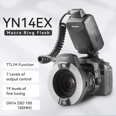 Flash de Anillo para Macro Yongnuo YN14EX | Iluminación de Precisión