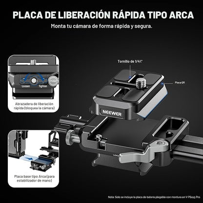 Placa de Batería V Mount en Forma de L Ligera Neewer | Soporte de Alimentación Profesional