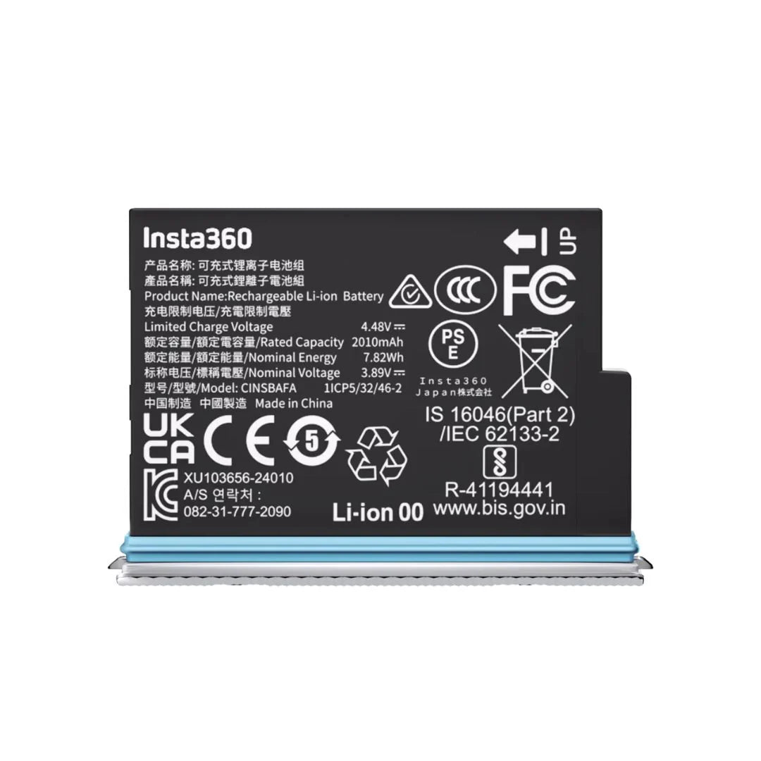 Batería de Litio Insta360 X4 de Alta Capacidad | Celda de Energía de Repuesto para Cámara 360