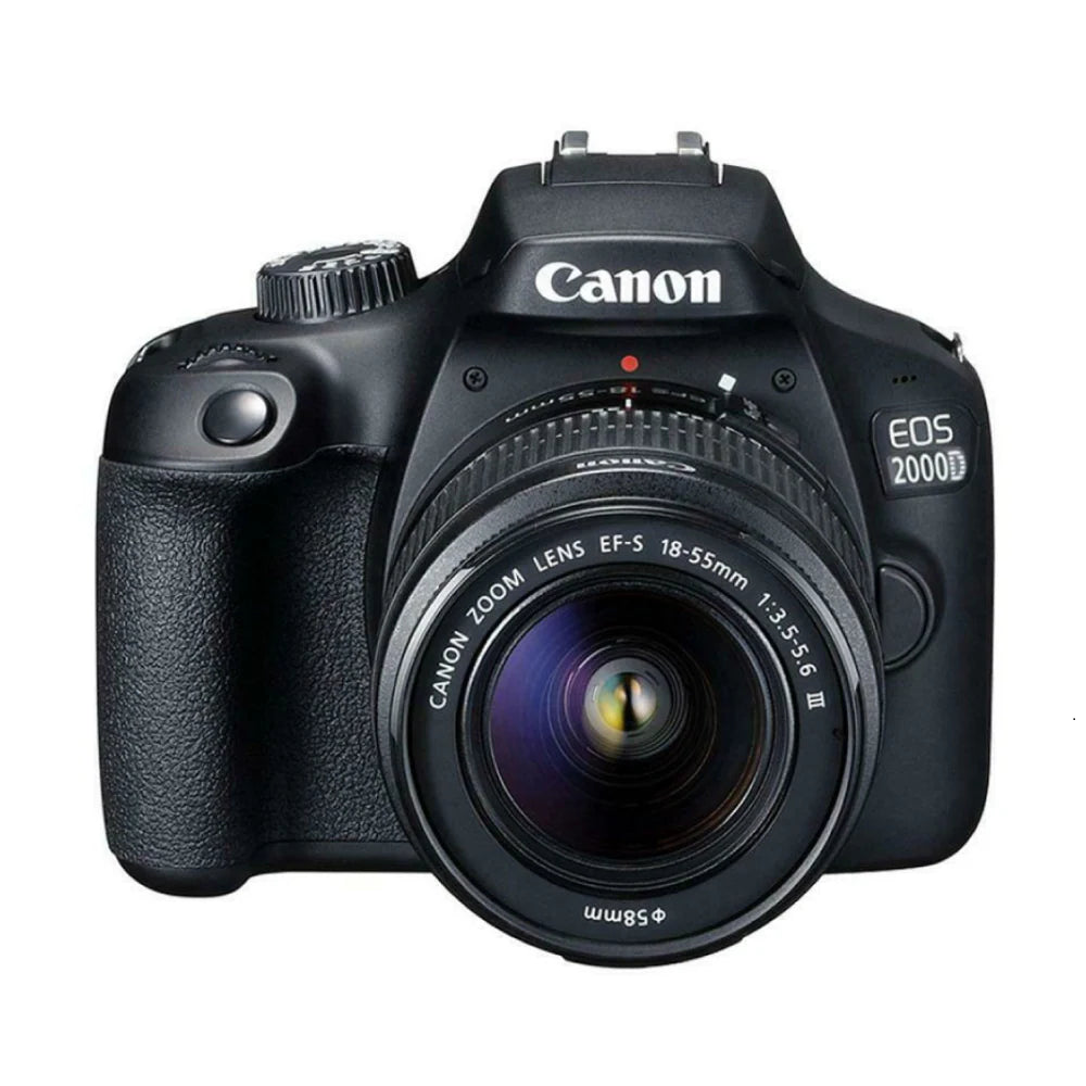 Cámara Canon EOS 2000D Kit 18-55mm IS II + Memoria de Alta Velocidad + Estuche Profesional