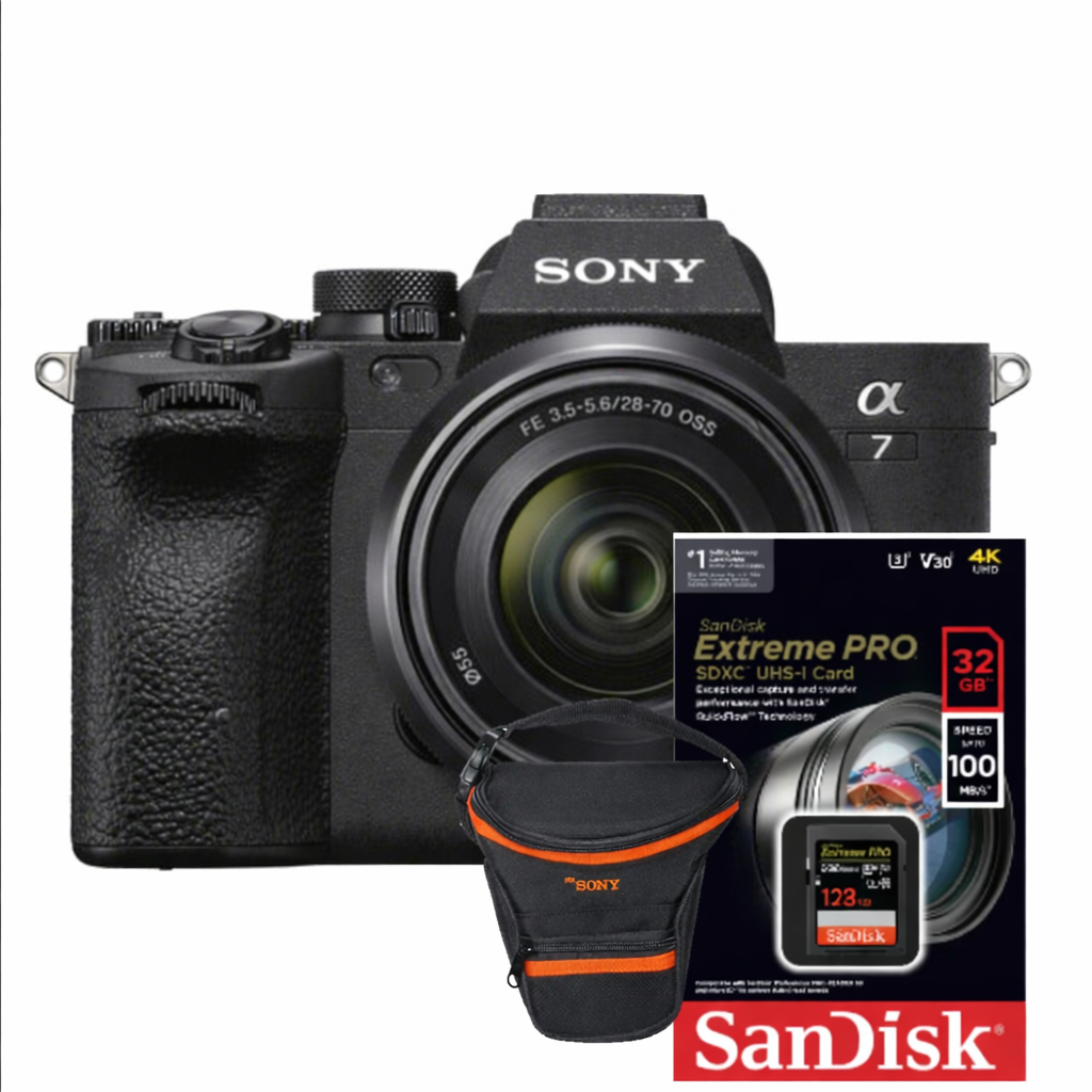 Cámara Sony Alpha 7 IV Kit Profesional | Lente 28-70mm + Memoria + Estuche
