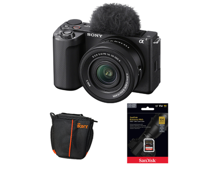 Cámara Sony ZV-E10 II con Lente 16-50mm ll, Memoria 64GB Extreme Pro y Estuche