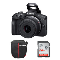 Canon EOS R100+Lente 18-45mm + Memoria clase 10 64GB + Estuche