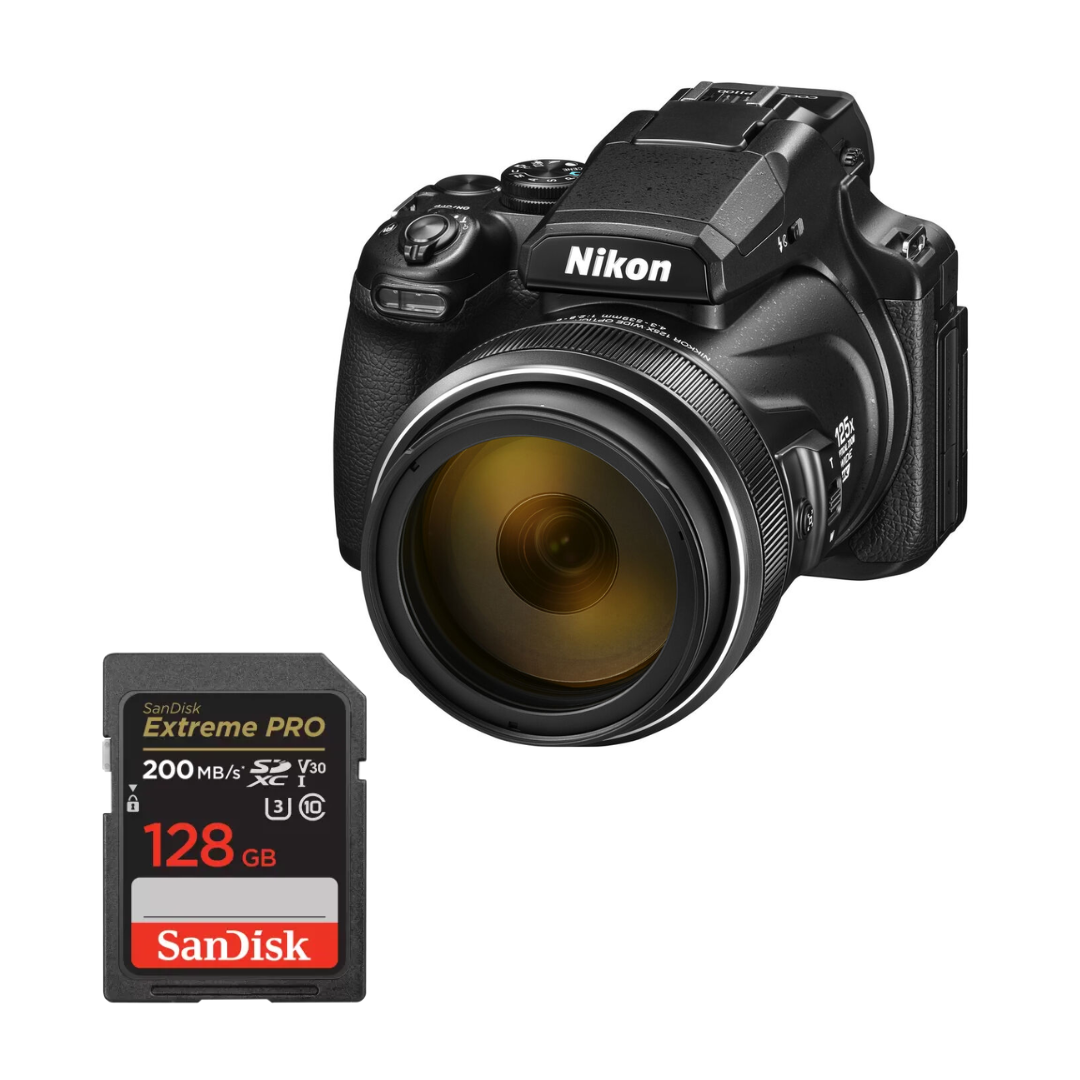 Cámara Nikon COOLPIX P1100 + Memoria 128 gb