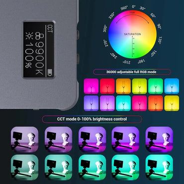 Luz de Video LED RGB SmallRig Vibe P96L | Panel de Iluminación Portátil y Creativo