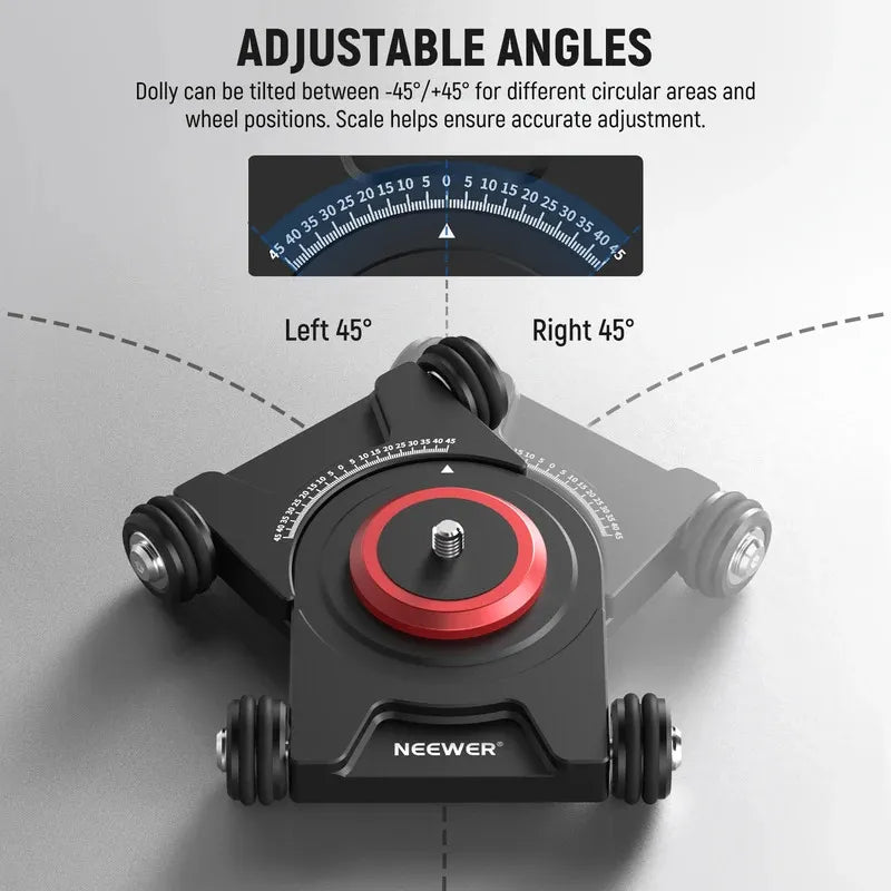 Dolly de Mesa Manual Neewer SD001 de Ángulos Ajustables | Sistema de Deslizamiento de Precisión