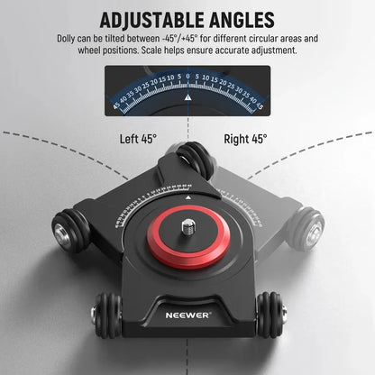 Dolly de Mesa Manual Neewer SD001 de Ángulos Ajustables | Sistema de Deslizamiento de Precisión