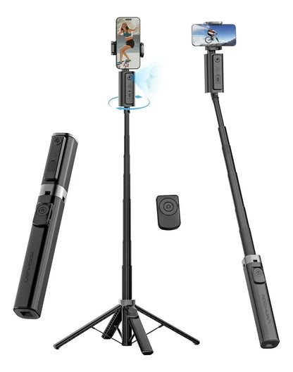 Trípode AOCHUAN M3 con Seguimiento Facial Inteligente 360 | Palo de Selfie y Estabilizador de Mano