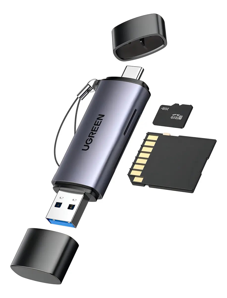 Lector de Tarjetas UGREEN 2 en 1 USB-C y USB 3.0 para SD / MicroSD (TF)