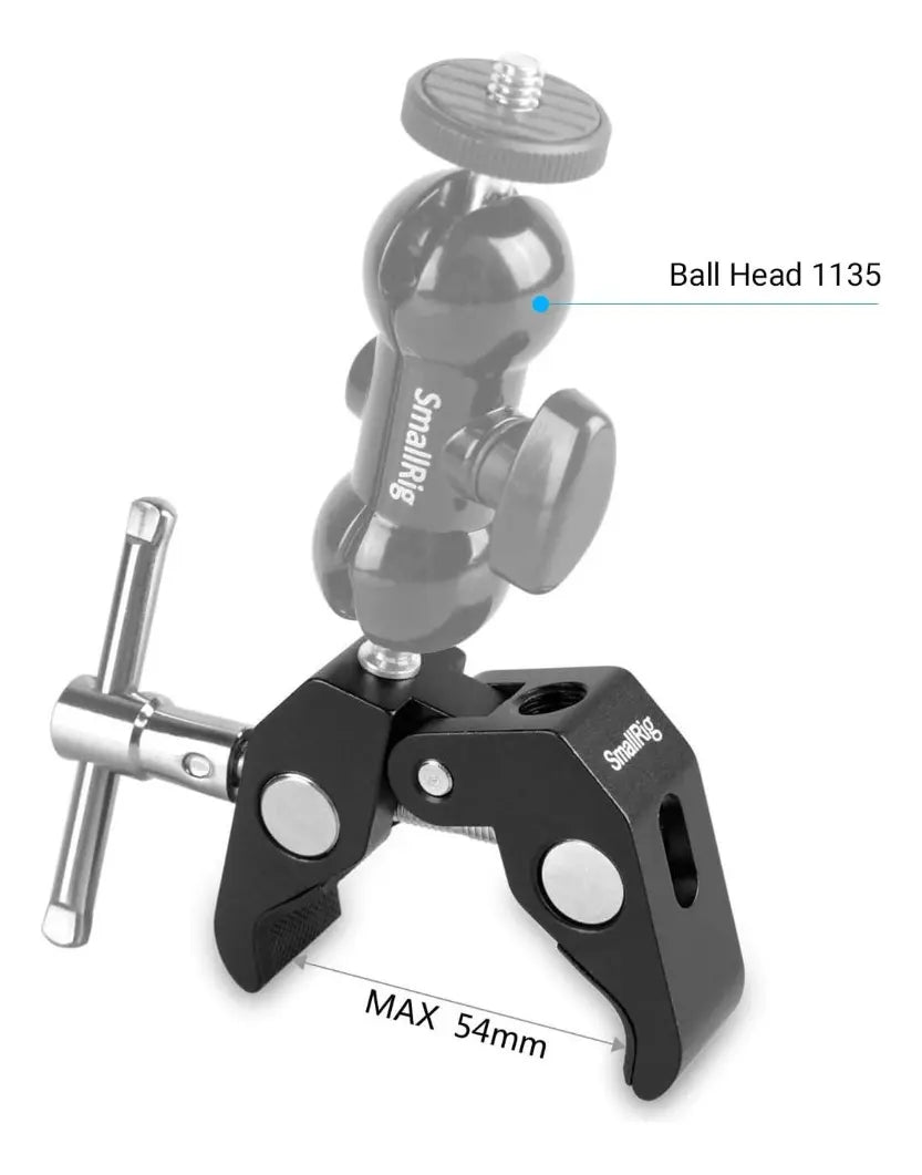 Súper Pinza SmallRig con Roscas de 1/4 y 3/8 de Pulgada | Abrazadera de Montaje Universal
