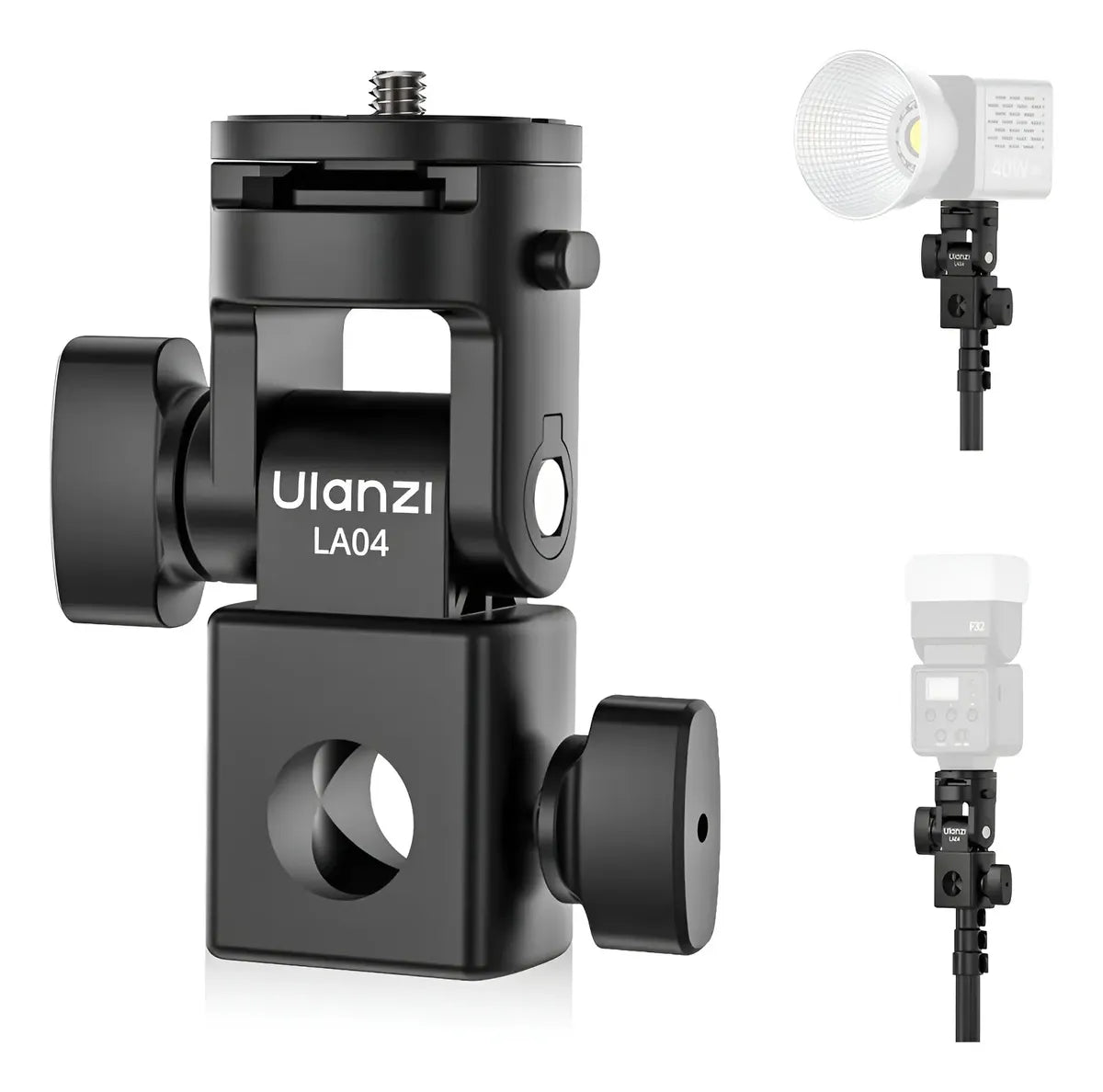 Adaptador de Soporte de Luz Articulado Ulanzi LA04 con Soporte para Sombrilla | Rótula Profesional para Flash