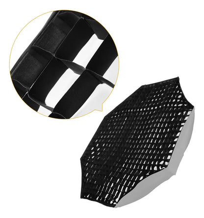 Softbox Octagonal de 55 Centímetros con Grilla | Modificador de Luz Profesional con Panal de Abeja