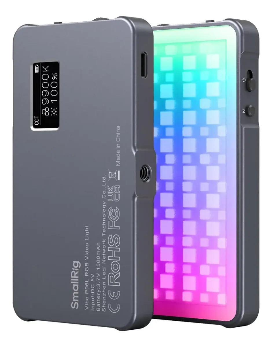 Luz de Video LED RGB SmallRig Vibe P96L | Panel de Iluminación Portátil y Creativo