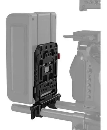 Placa de Montaje para Batería V Mount SmallRig con Abrazadera Doble para Varillas de 15 Milímetros | Soporte de Energía Profesional