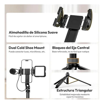 Trípode Ulanzi TT88 4 en 1 Color Negro | Soporte Extensible y Versátil