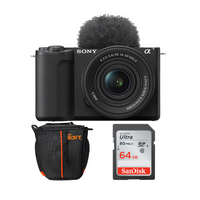 Sony ZV-E10 II 4K Cámara Mirrorless | Lente 16-50mm | Memoria 64GB 100Mb/s | Bolso incluido
