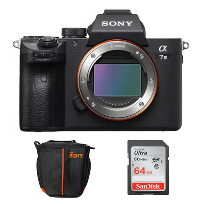 Combo Sony a7 III Mirrorless Full Frame + Memoria 65GB + Estuche