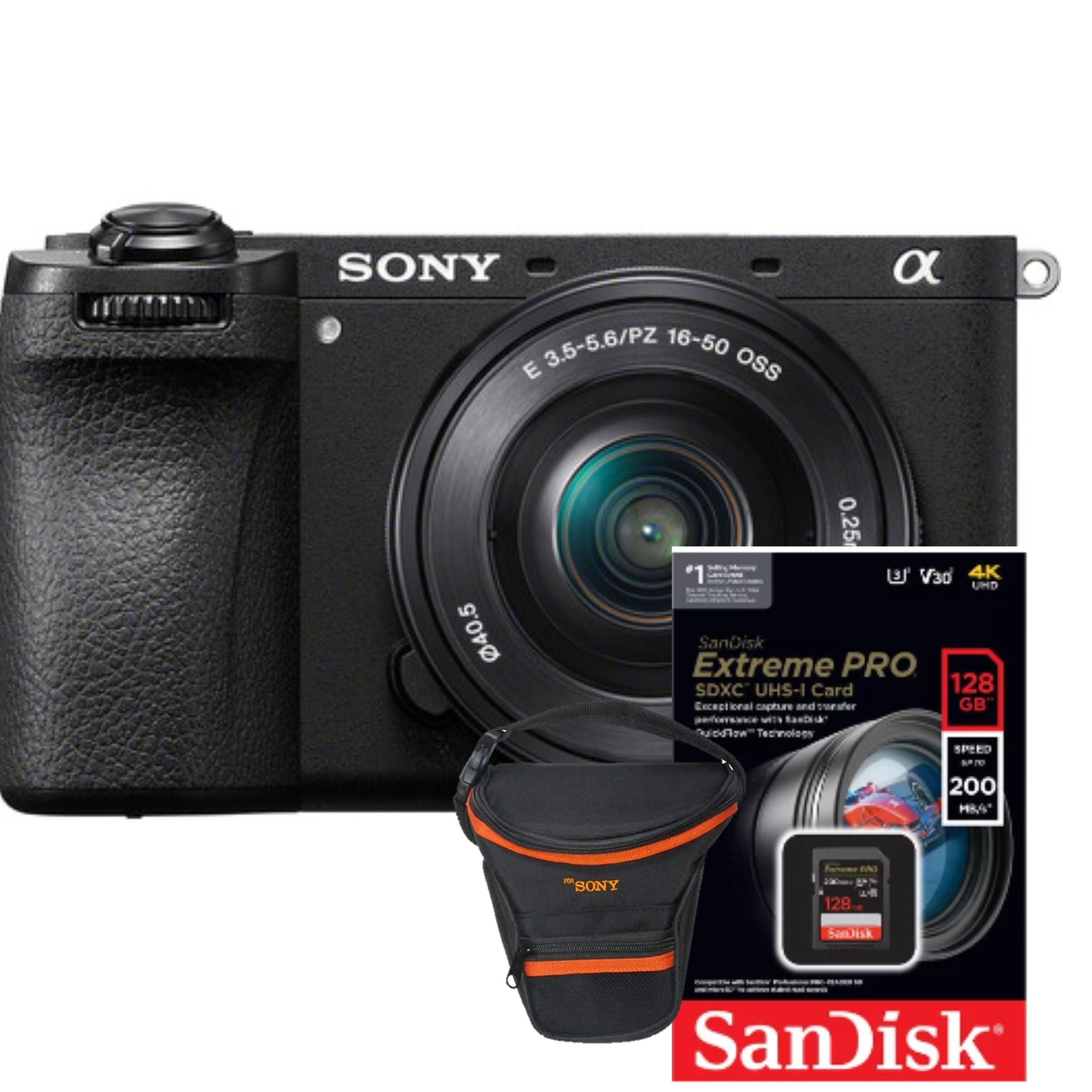 Sony a6700 4K Cámara Mirrorless Con Lente 16-50mm + Memoria 128Gb de 200Mb/s + Bolso