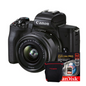 Combo Cámara Canon EOS M50 Mark II Kit 15-45mm IS STM + Memoria 64GB + Estuche Profesional