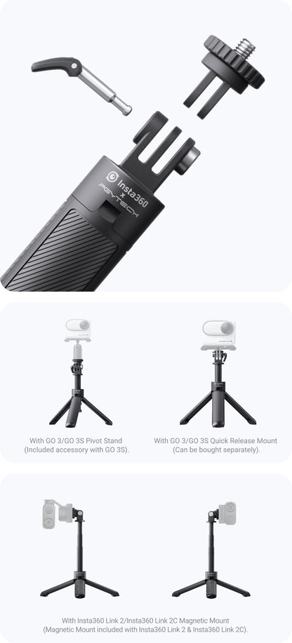Mini Trípode 2 en 1 Insta360 | Soporte Extensible y Empuñadura Portátil