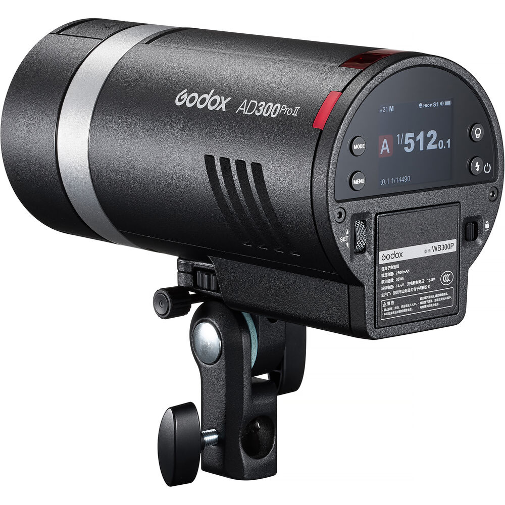 Flash de Estudio y Exteriores Portátil Godox AD300Pro II (300Ws / TTL / HSS / Sincronización X3 / Lámpara Bicolor 12W)