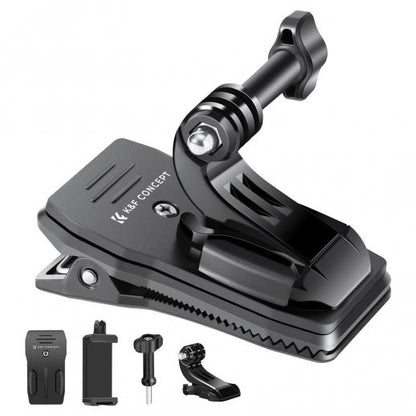 Kit de Pinza / Clip de Sujeción para Mochila Giratorio 360° con Marco Adaptador para DJI Osmo Pocket 3 / Serie Pocket