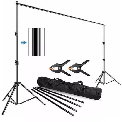 Sistema de Soporte de Fondo Fotográfico (Portafondo) de 3x3 Metros en Aluminio