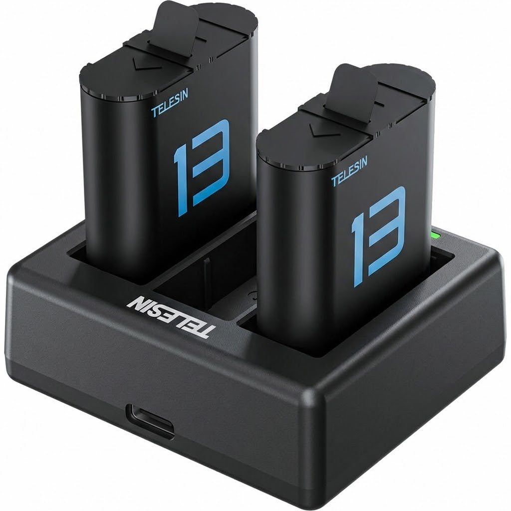 Caja Cargadora Telesin con 2 Baterías para GoPro Hero 13