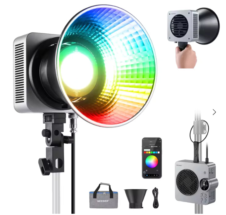 Luz LED Neewer HS200C RGB 200W | Foco COB Profesional con Control por App