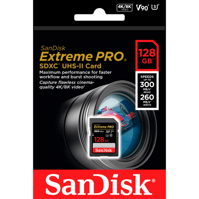 Memoria SD SanDisk Extreme PRO 128GB V90