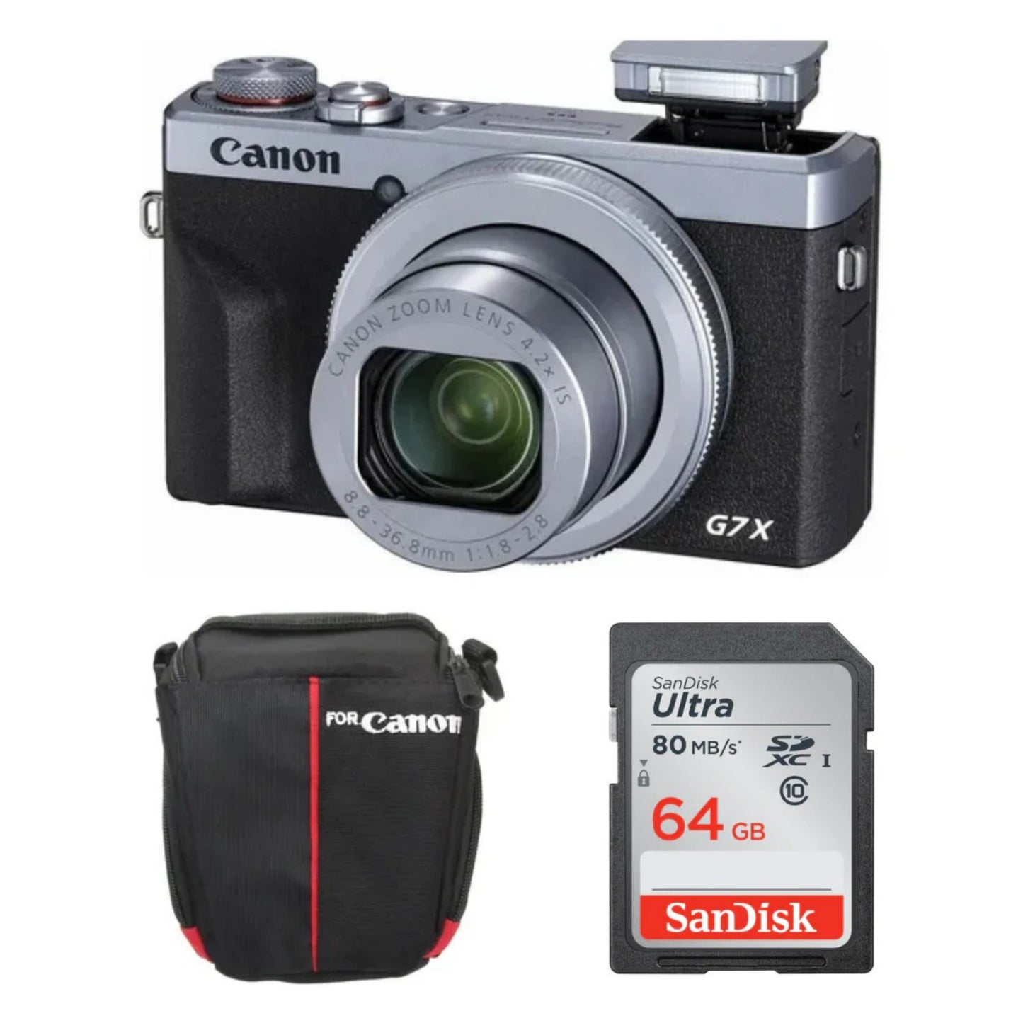 Cámara Canon PowerShot G7 X Mark II Combo | Vlogging Pro + Memoria + Estuche