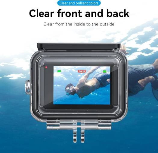 Carcasa Impermeable Telesin con Paquete de 3 Filtros de Buceo | Kit Subacuático Profesional