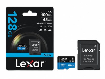 Memoria Lexar High Performance Blue Series UHS I SDXC de 128 GB