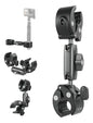 Soporte Doble Pinza TELESIN para GoPro y Insta360 X5 – Negro