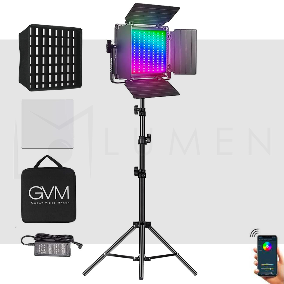 Panel de Iluminación LED GVM 800D RGB Video Light