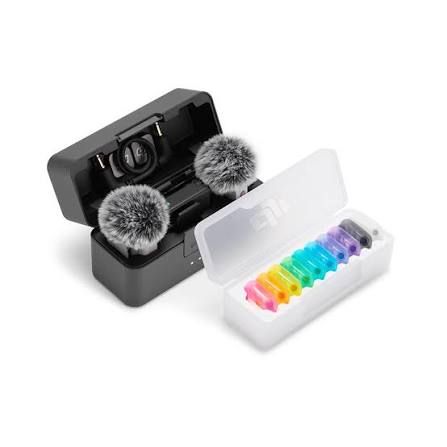 Sistema de Micrófonos Inalámbricos DJI Mic Mini 2S (2 TX + 1 RX + Estuche de Carga) – Audio Profesional 32-bit Float, Cancelación de Ruido por IA y Alcance de 400 m